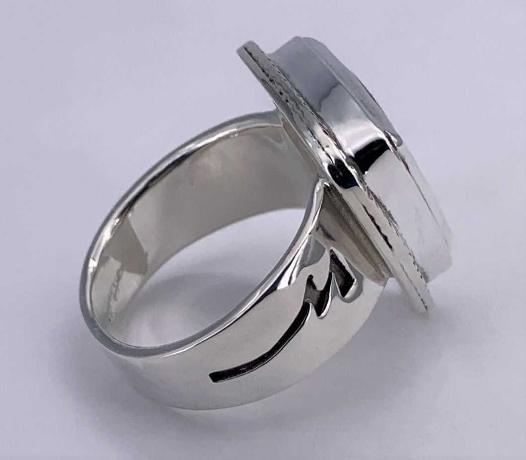 Azurite/Malachite Silver Ring