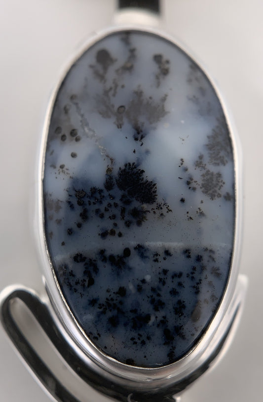 Dendritic Opal Silver Pendant