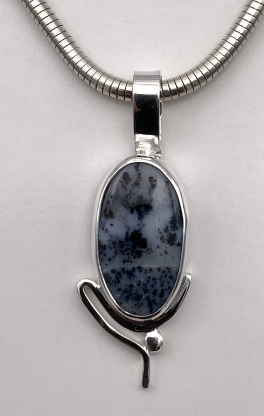 Dendritic Opal Silver Pendant