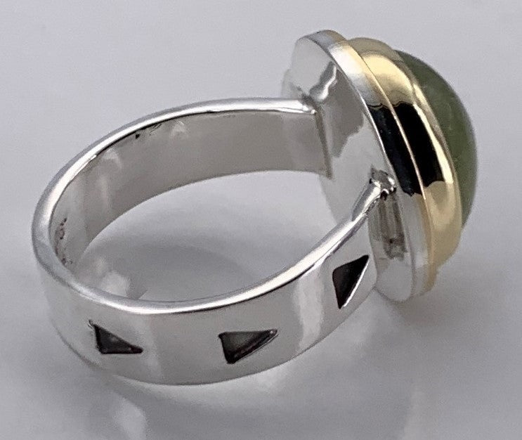 Grossular Garnet Silver/Gold Ring