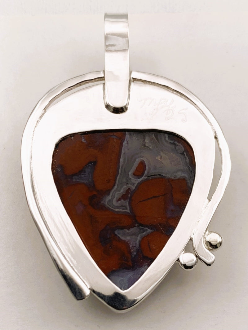 Madagascar Agate Silver Pendant