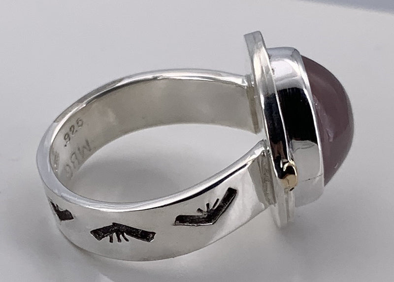 Rose Quartz Silver Ring