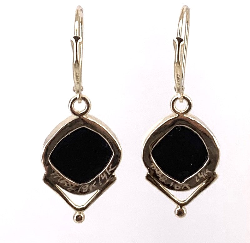 Kingman Mine Turquoise Gold Earrings