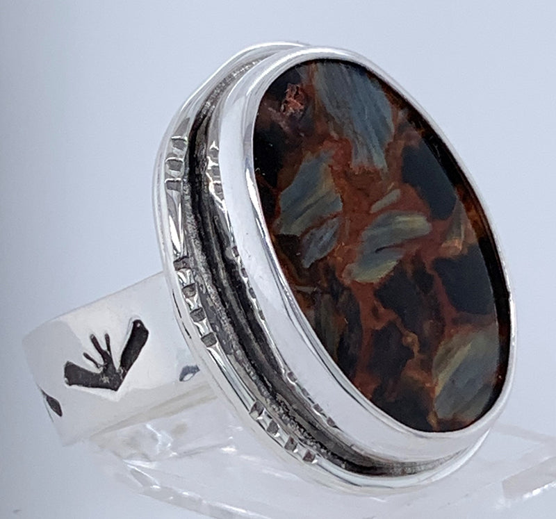 Pietersite Silver Ring