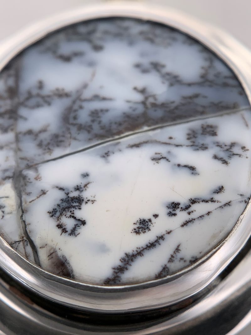Dendritic Opal Silver Pendant