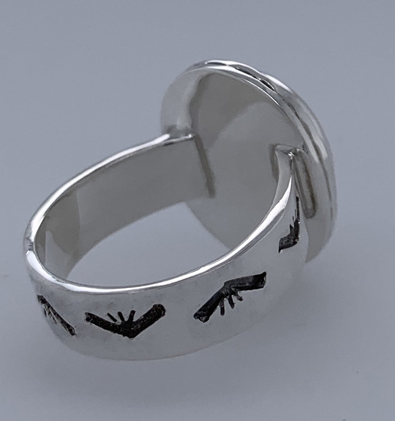 Fossil Coral Silver Ring