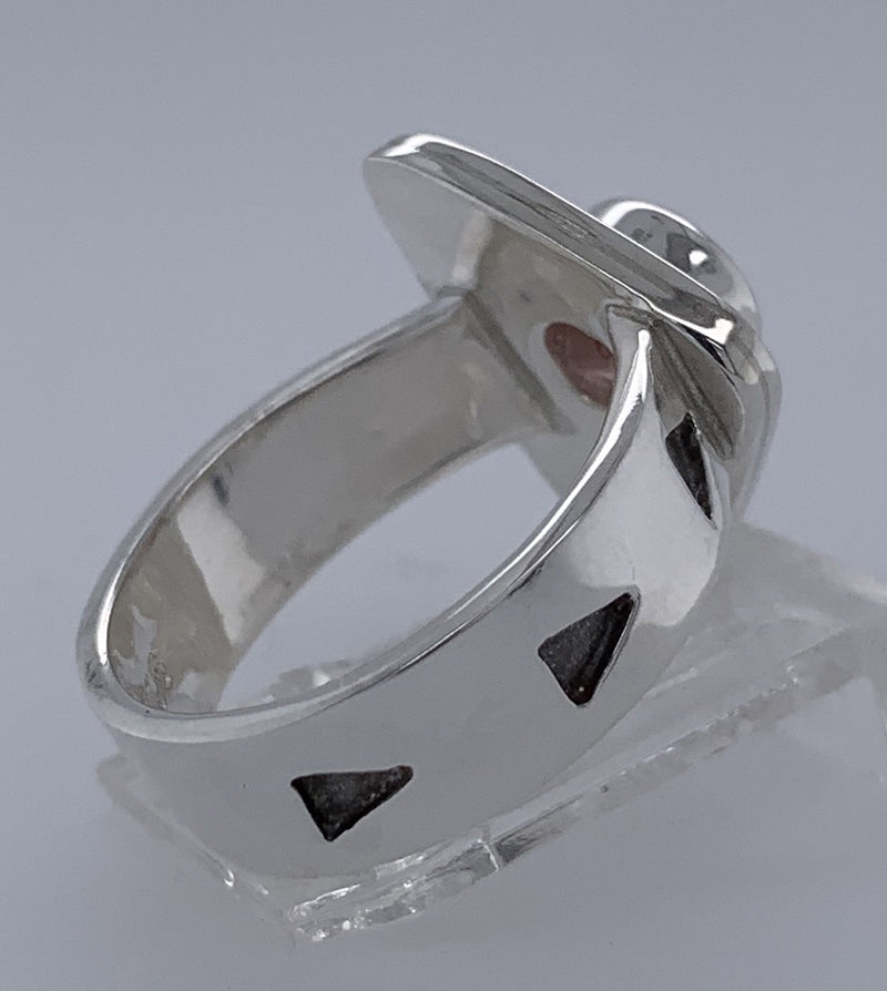 Fire Quartz Silver Ring