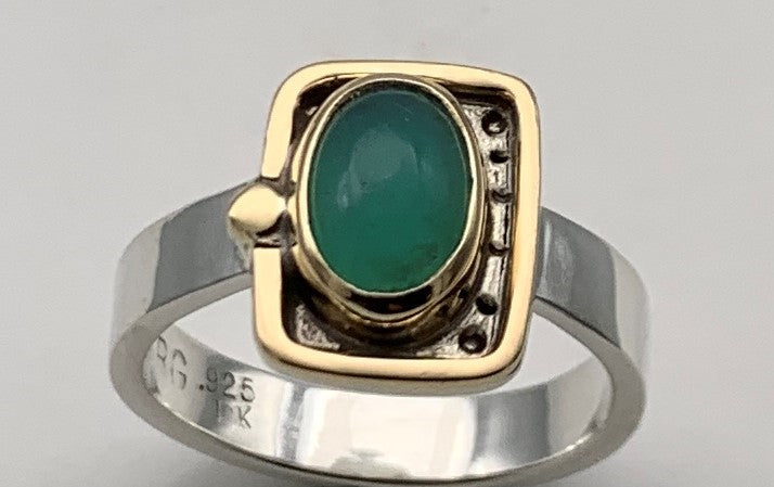 Gem Silica Silver/Gold Ring