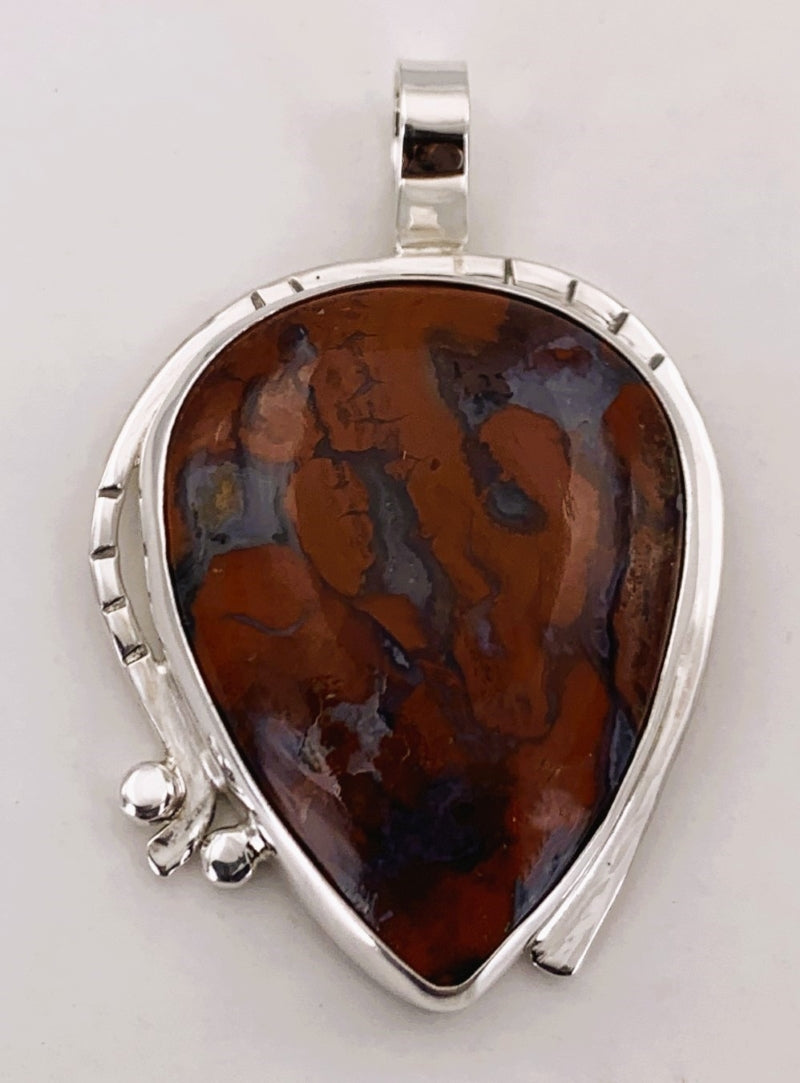Madagascar Agate Silver Pendant