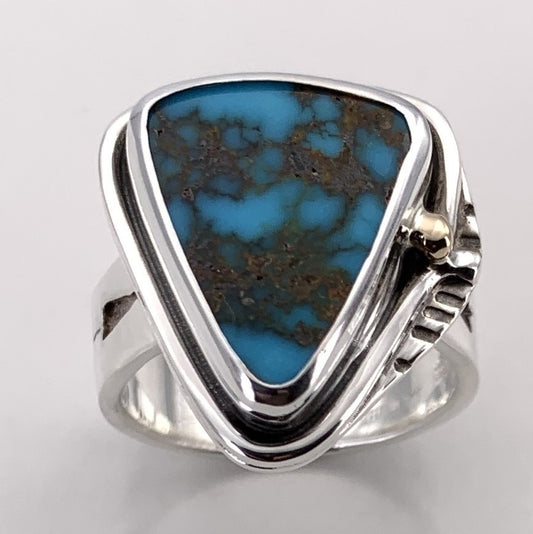 Kingman Turquoise Silver Ring