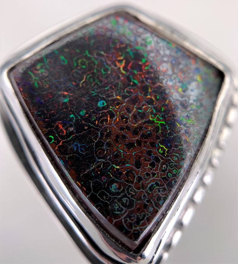Koroit Opal Silver Ring