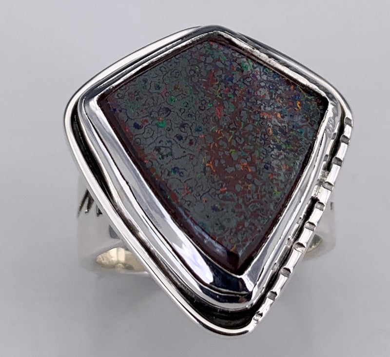 Koroit Opal Silver Ring