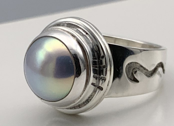 Tahitian Pearl Silver Ring