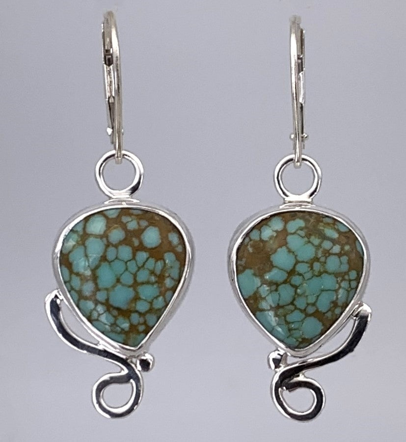 Super Nova Turquoise Silver Earrings