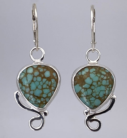 Super Nova Turquoise Silver Earrings