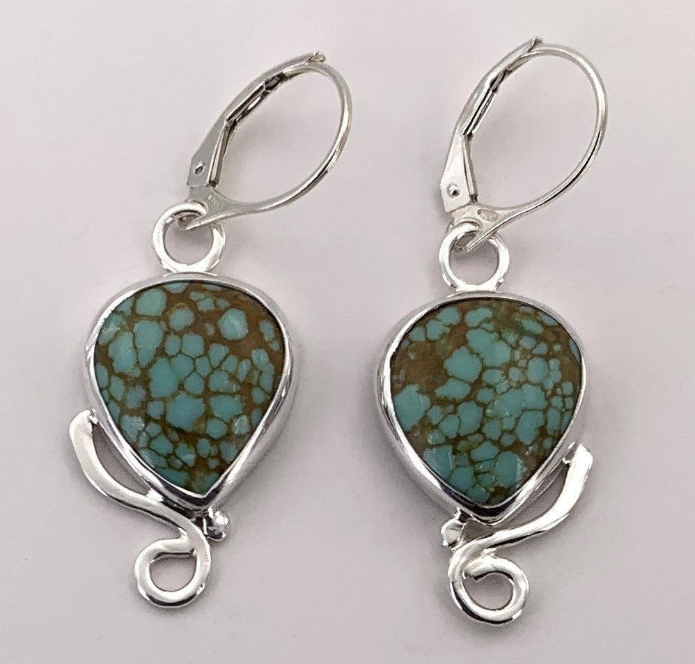Super Nova Turquoise Silver Earrings