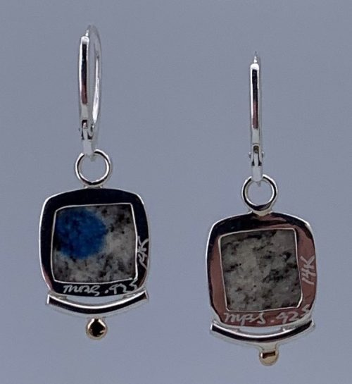 k2 Blue Silver Earring 14k Accent