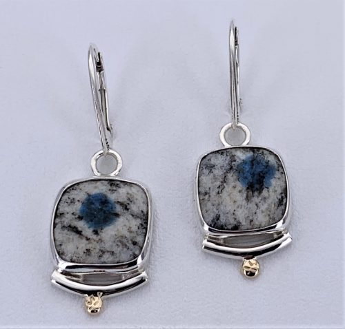 k2 Blue Silver Earring 14k Accent