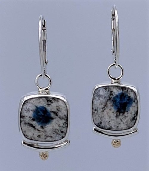 k2 Blue Silver Earring 14k Accent