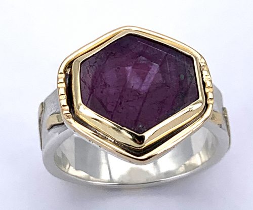 Ruby Gold & Silver Ring