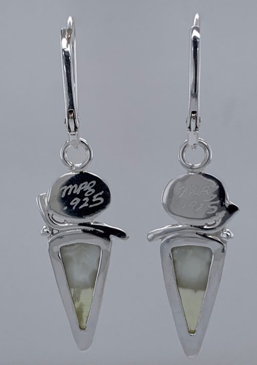 Prehnite Silver Earrings