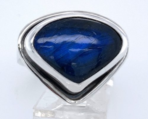 Blue Labradorite Silver Ring